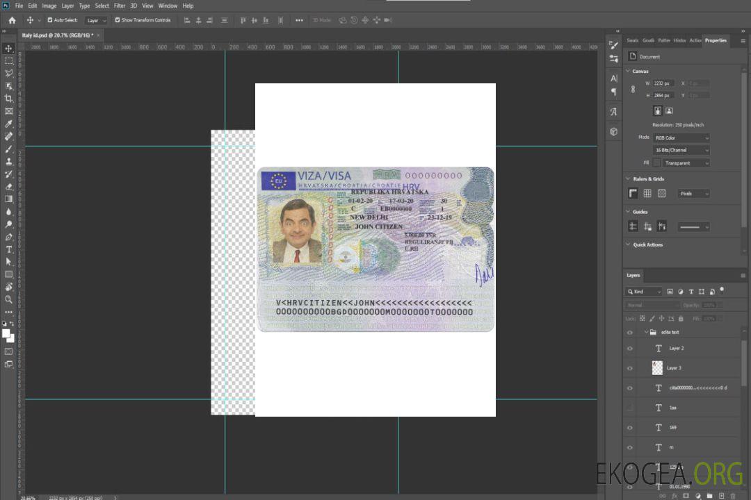Visa Schengen CROATIE template